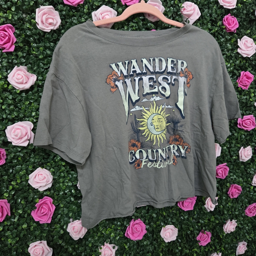 Wander West Country Festival Graphic Tee - Gray